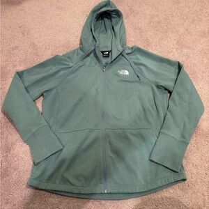 The North Face Sage Green Full Zip Hooded Sweatshirt